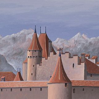 The Castle of Aigle detail
